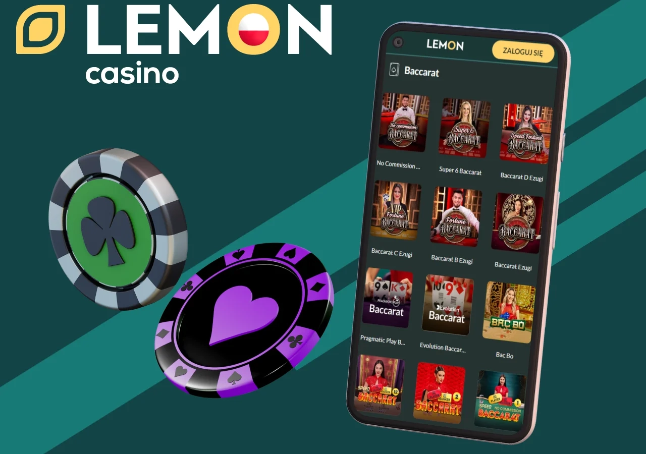 Lemon Casino oferuje szeroki wybor gier Baccarat na zywo
